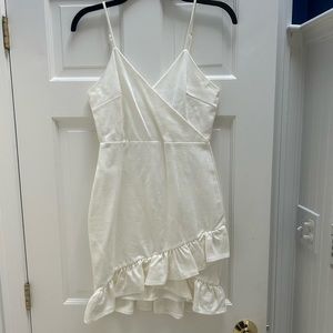 Lulus white ruffle dress